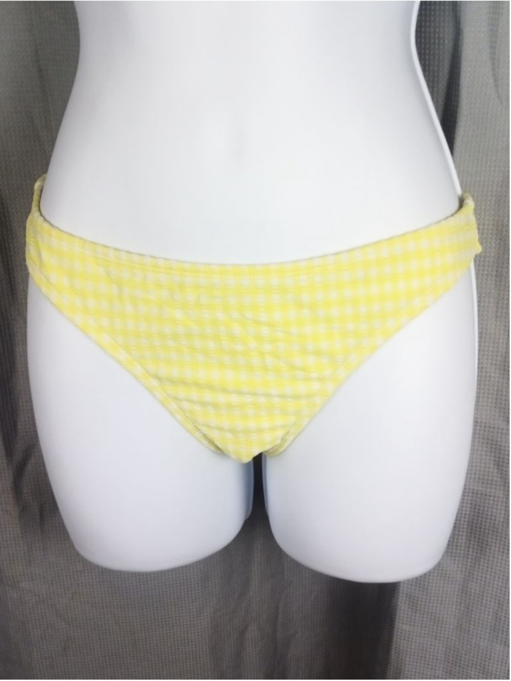 Xhilaration Bikini Bottom Medium Yellow White Gingham - Picture 2 of 5